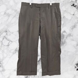 Unbranded Vintage Wool & Cashmere Black Mid Rise Cuffed Flat Front Capris